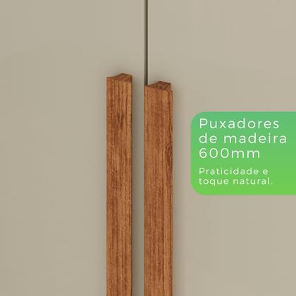 Imagem de Guarda-roupa Casal 6 Portas 4 Gavetas com Pés Atlanta 100% MDF