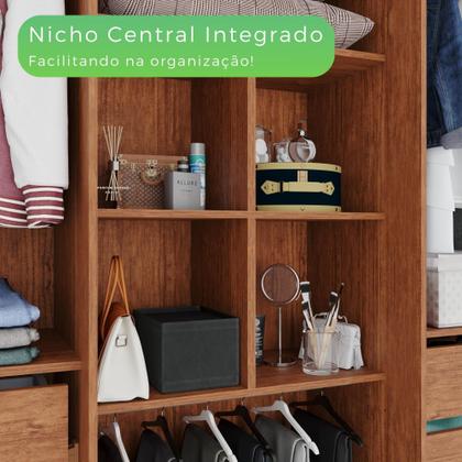 Imagem de Guarda-roupa Casal 6 Portas 4 Gavetas com Pés Atlanta 100% MDF
