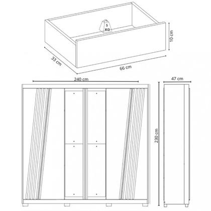 Imagem de Guarda Roupa Casal 6 Portas 4 Gavetas Ouro Verde Albatroz