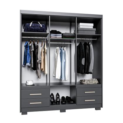 Imagem de Guarda Roupa Casal 6 Portas 4 Gavetas Primacy