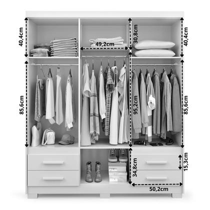 Imagem de Guarda Roupa Casal 6 Portas 4 Gavetas Primacy