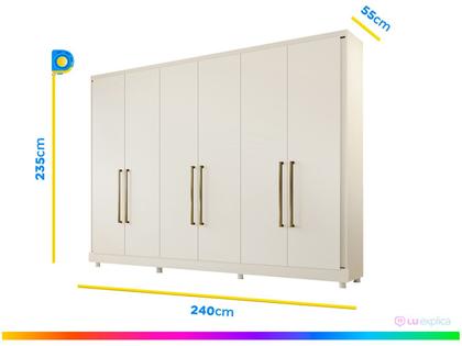 Imagem de Guarda-roupa Casal 6 Portas 6 Gavetas