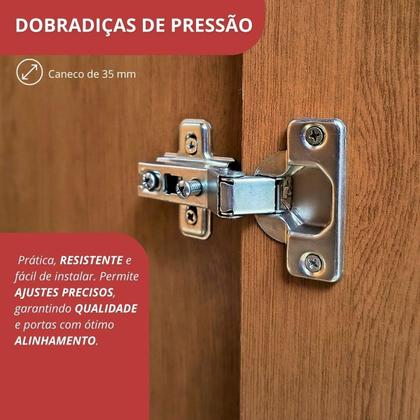 Imagem de Guarda-Roupa Casal 6 Portas 6 Gavetas Majestic Marrom/Freijó/Off-White