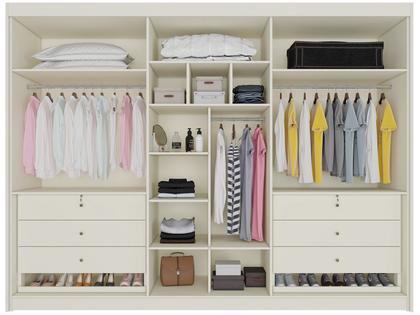 Imagem de Guarda-roupa Casal 6 Portas 6 Gavetas Móveis Europa Ripado Potente