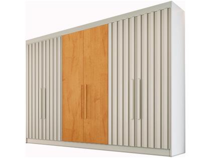 Imagem de Guarda-roupa Casal 6 Portas 6 Gavetas Móveis Europa Ripado Potente