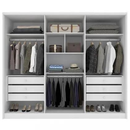 Imagem de Guarda Roupa Casal 6 Portas 6 Gavetas Realeza Tcil Cor Neve