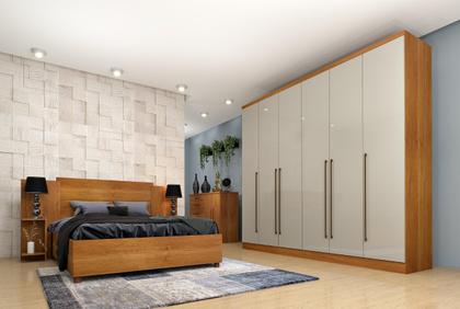 Imagem de Guarda-Roupa Casal 6 Portas 8 Gavetas 270cm Sevilla