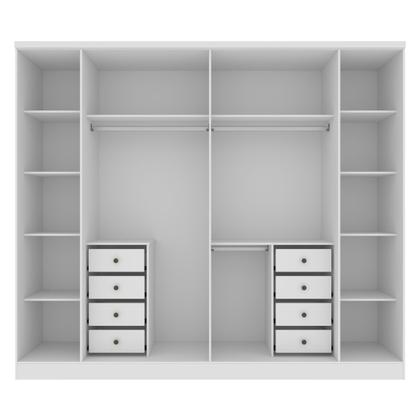 Imagem de Guarda Roupa Casal 6 Portas 8 Gavetas com Espelho Portugal 270cm Espresso Móveis