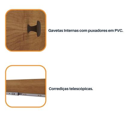 Imagem de Guarda Roupa Casal 6 Portas 8 Gavetas com Espelho Portugal 270cm Espresso Móveis