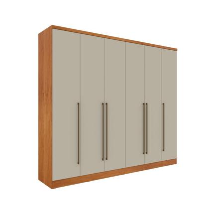 Imagem de Guarda Roupa Casal 6 Portas 8 Gavetas com Espelho Portugal 270cm Espresso Móveis