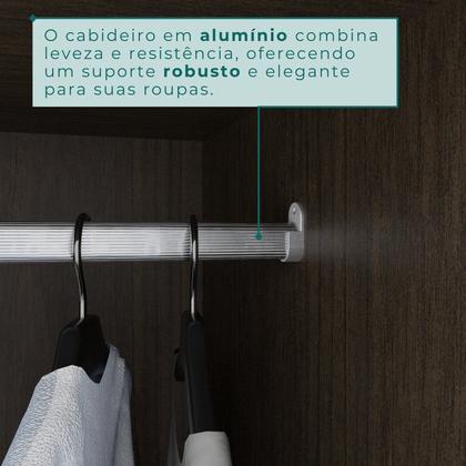 Imagem de Guarda-roupa Casal 6 Portas 8 Gavetas Florianópolis 100% MDF