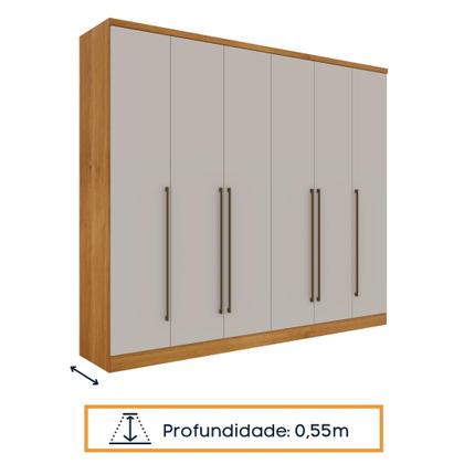 Imagem de Guarda Roupa Casal 6 Portas 8 Gavetas Portugal 270cm Espresso Móveis