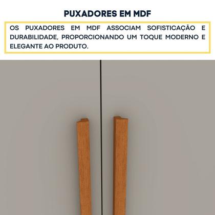 Imagem de Guarda Roupa Casal 6 Portas 8 Gavetas Puxador MDF 270cm com pés Portugal Espresso Móveis