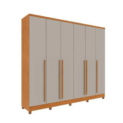 Imagem de Guarda Roupa Casal 6 Portas 8 Gavetas Puxador MDF 270cm com pés Portugal Espresso Móveis
