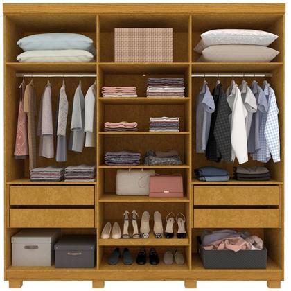 Imagem de Guarda-roupa Casal 6 Portas com Espelho com Pés Imperatriz 100% MDF