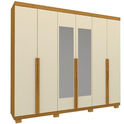Imagem de Guarda-roupa Casal 6 Portas com Espelho com Pés Imperatriz 100% MDF