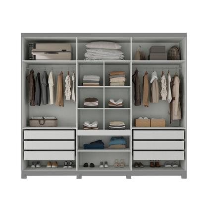 Imagem de Guarda-roupa Casal 6 Portas com Pés e Espelho Monte Carlo