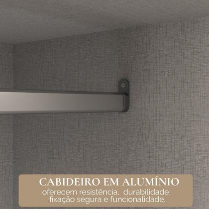 Imagem de Guarda-roupa Casal 6 Portas com Pés e Espelho Monte Carlo