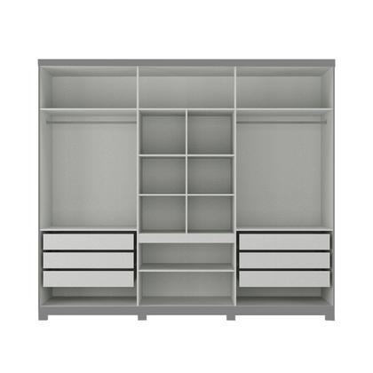 Imagem de Guarda-roupa Casal 6 Portas com Pés e Espelho Monte Carlo