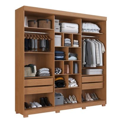 Imagem de Guarda Roupa Casal 6 Portas com Pés em MDF Texas Faimec