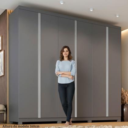 Imagem de Guarda-Roupa Casal 6 Portas com Pés Monte Carlo Yescasa