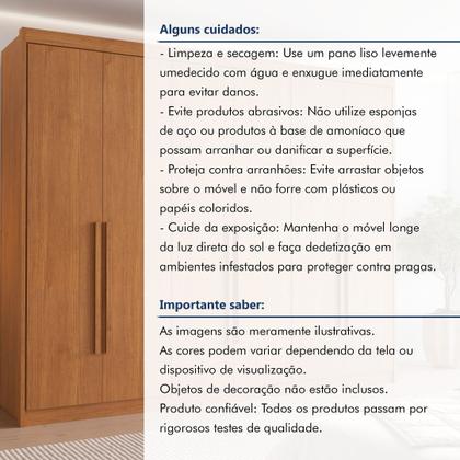 Imagem de Guarda Roupa Casal 6 Portas com Puxador de Madeiras 8 Gavetas Eloá