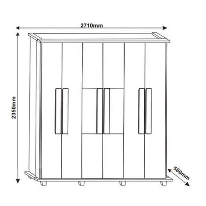 Imagem de Guarda-Roupa Casal 6 Portas E 4 Gavetas Canada
