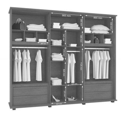 Imagem de Guarda-Roupa Casal 6 Portas E 4 Gavetas Canada