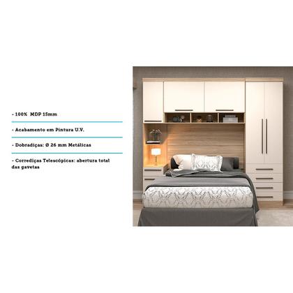 Imagem de Guarda Roupa Casal 6 Portas e 5 Gavetas Avelã Rústico com Areia Master Luciane Móveis