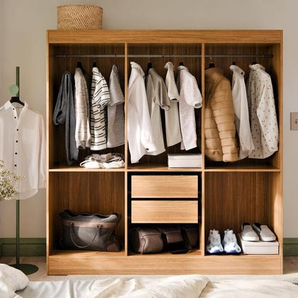 Imagem de Guarda Roupa Casal 6 Portas Itália com Cabideiro e 2 Gavetas  Acabamento Moderno