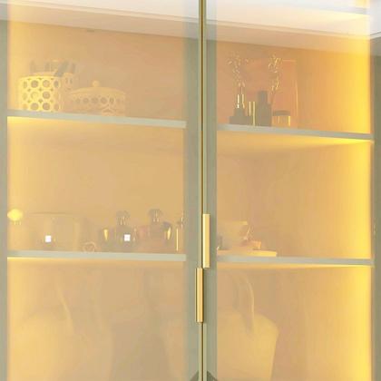 Imagem de Guarda-roupa Casal 6 Portas Reflecta com Pés e Led Imperatriz 100% Mdf