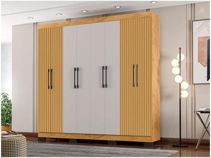 Guarda-roupa Casal 8 Portas 4 Gavetas Araplac B2348 - Guarda-Roupa