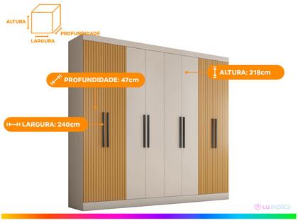 Imagem de Guarda-roupa Casal 8 Portas 4 Gavetas Araplac Porto
