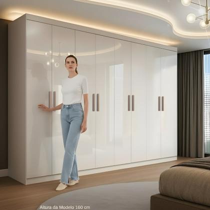 Imagem de Guarda Roupa Casal 8 Portas 4 Gavetas Paris Espresso Móveis