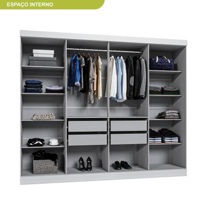 Imagem de Guarda Roupa Casal 8 Portas 4 Gavetas Paris Espresso Móveis