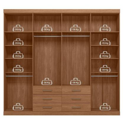 Imagem de Guarda Roupa Casal 8 Portas 6 Gavetas Master
