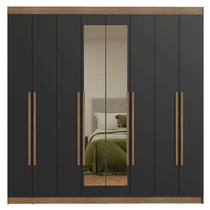 Imagem de Guarda-roupa Casal 8 Portas Batentes Com Espelho Madesa .