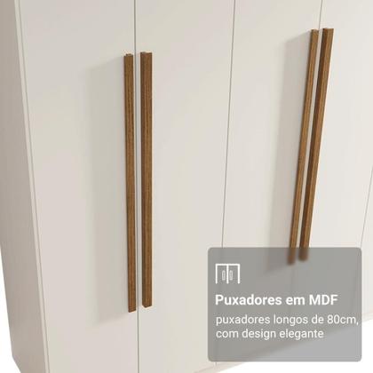 Imagem de Guarda-roupa Casal 8 Portas Batentes Madesa.