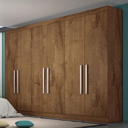 Imagem de Guarda-Roupa Casal Alba 6 Portas 4 Gavetas 100% Mdf Brauna - Mademarques