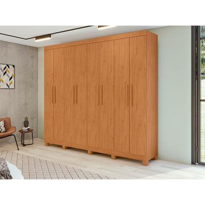 Imagem de Guarda Roupa Casal Andara Soft 8 Portas Amêndoa Clean com Pés - Lopas