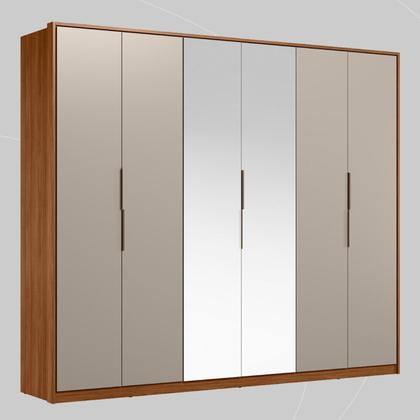 Imagem de Guarda Roupa Casal Atrice 6 Portas com 2 Portas em Espelho