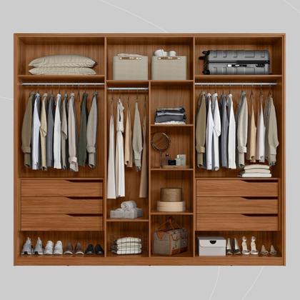 Imagem de Guarda Roupa Casal Atrice 6 Portas com 2 Portas em Espelho