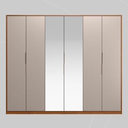Imagem de Guarda Roupa Casal Atrice 6 Portas com 2 Portas em Espelho