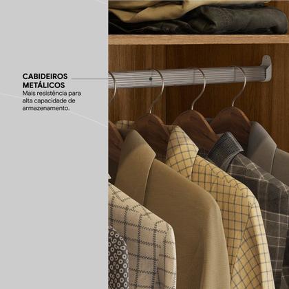 Imagem de Guarda Roupa Casal Atrice 6 Portas com 2 Portas em Espelho