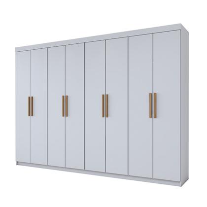 Imagem de Guarda-Roupa Casal Aurora 8 Portas 4 Gavetas Branco Neve - Panorama Móveis