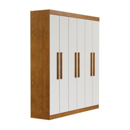 Imagem de Guarda-Roupa Casal Beverly 6 PT Imbuia e Off White
