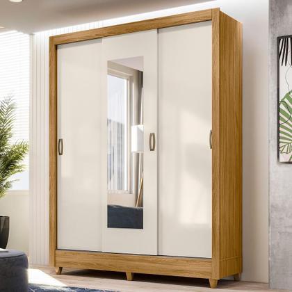 Guarda Roupa Casal Bolívia 3 Portas Deslizantes com Espelho