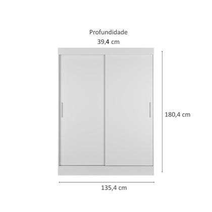 Imagem de Guarda-Roupa Casal Boreal 2 Portas Branco