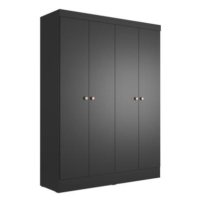 Imagem de Guarda-Roupa Casal Boreal 4 Portas Preto