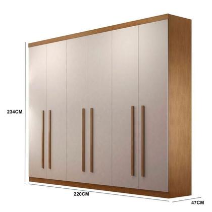 Guarda-Roupa Casal Brumado 6 PT Imbuia e Off White - Mobly Imagem de Guarda-Roupa Casal Brumado 6 PT Imbuia e Off White